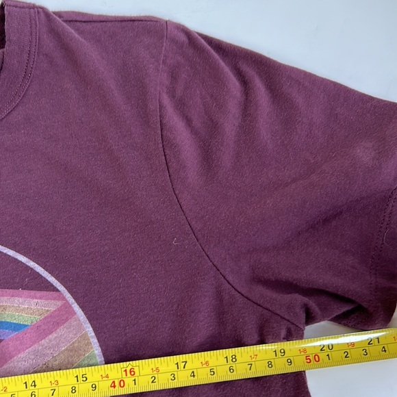 Pink Floyd Dark Side of the Moon maroon crew neck concert graphic t-shirt - Picture 9 of 12